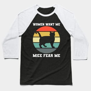 Women Want Me Mice Fear Me 2 Baseball T-Shirt